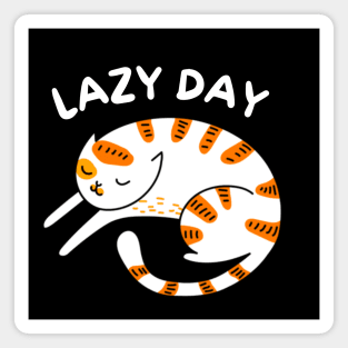 Sleeping Cat - lazy day Magnet